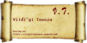 Világi Tessza névjegykártya